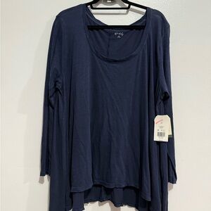 Wonderly Navy Long Sleeve Top